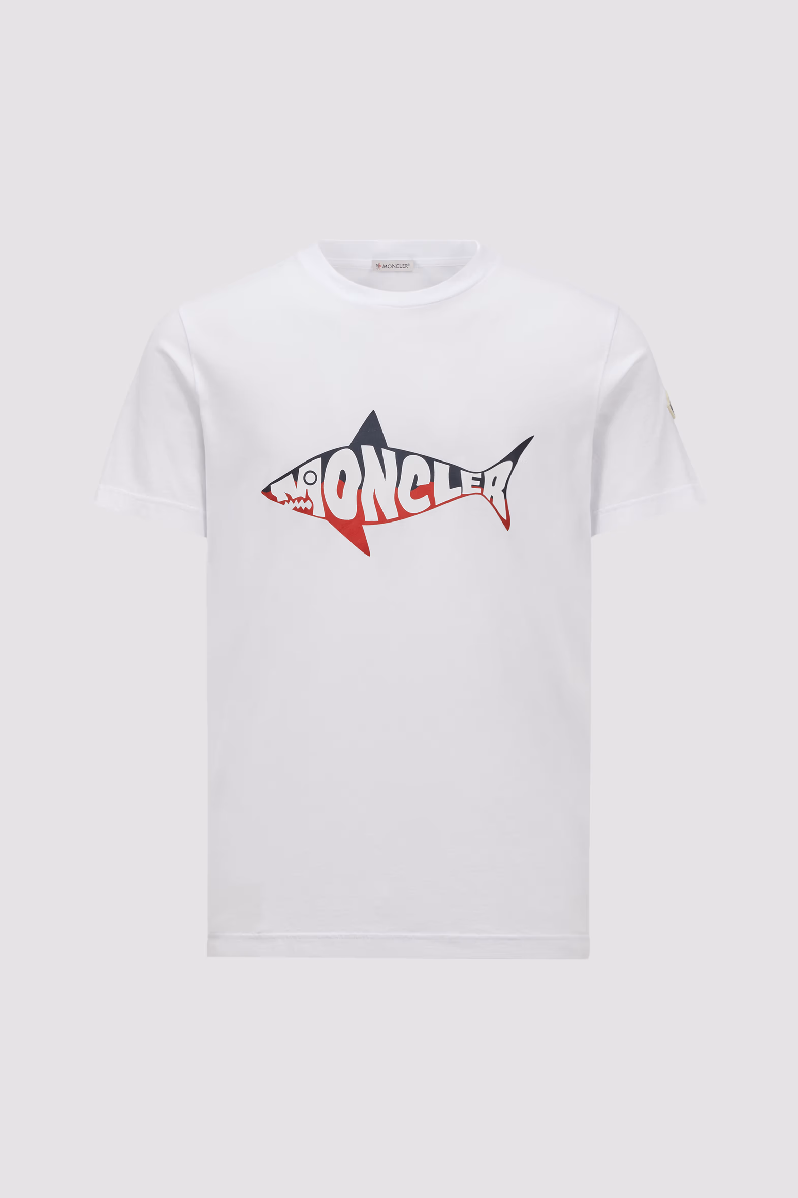 Shark Logo Cotton T-Shirt Men White Moncler 2
